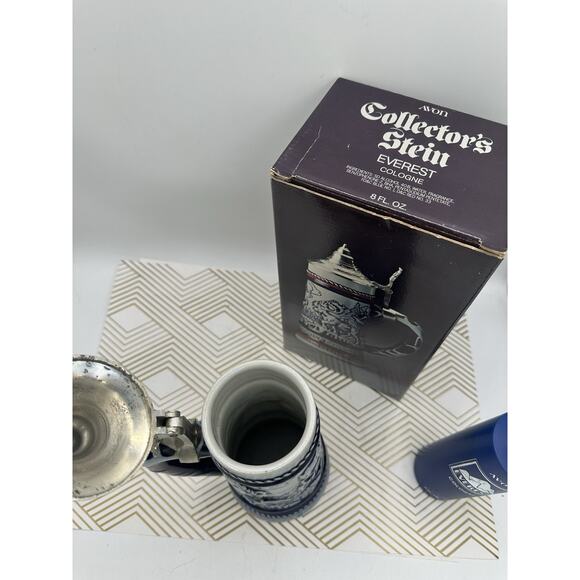 Vintage 1976 Avon Wild Country Stein With Metal Lid Alaskan Moose Stein New - Picture 5 of 7